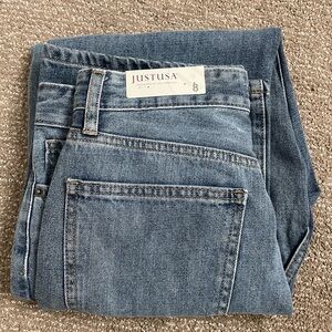 JustUSA super high rise jeans. Medium wash. Brand new with tags. Size 8